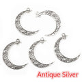 Openwork Crescent Moon Metal Charms in Eight Finishes view 11