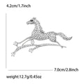 Crystal Running Horse and Shooting Star Brooch Lapel Pin view 6