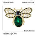 Crystal Bee Brooch with Green and Yellow Body Stones view 6