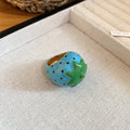 Enamel Fruit Statement Rings Strawberry Apple Calla Five Styles view 9