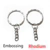 Rhodium Embossed
