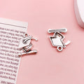 Alloy Metallic Graduation Theme and Graduation Cap Metal Charms with 13 Listed Options view 7