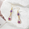 Dried Flower Resin Dangle Earrings Gold Hooks 4 Styles view 4