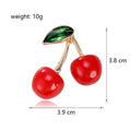 Cherry Metal Brooch Pin for Jackets and Lapels 3.9 x 3.8 cm view 2