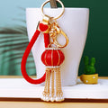 Mixed Red Lantern and Bamboo Section Keychains in Four Pictured Options view 2