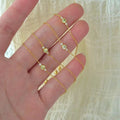 Gold Thin Chain Light Green Round Crystal Bracelet view 3