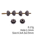 Antique Silver Metal Fluted Teardrop Spacer Beads For Jewelry Making view 5