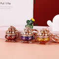 Treasure Bowl, Fortune Pouch and Mixed Auspicious Charm Keychains view 2