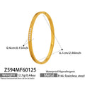 Grooved Crystal Hinged Bracelet in Polished Gold Tone view 6