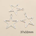 Open Star And Crescent Charms Jewelry Making Components view 7