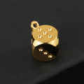 Alloy Dice Charm Pendant with Top Loop Six Color Finishes view 4