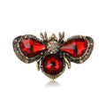 Antique Metal Bee Brooch Faceted Gem Wings Six Colors view 5