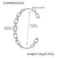 Heart Crystal and Geometric Bangle Collection in Two Metal Tones view 12