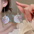 Shell Disc Butterfly Drop Hook Earrings Fashion Jewelry for Women view 4