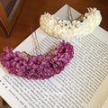 Crescent Fabric Flower U-Pin Hair Stick Gold Base 2 Colors view 4