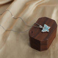 Enamel Butterfly Pendant Necklace Toggle Clasp Gold Steel Tone view 4