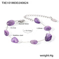 Irregular Natural Chip Stone Necklace And Bracelet Station Chain view 6