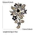 Large Crystal Flower Branch Brooch Six Color Rhinestone Pin view 10