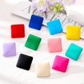 Colorful Matte Chunky Square Geometric Stud Earrings view 1