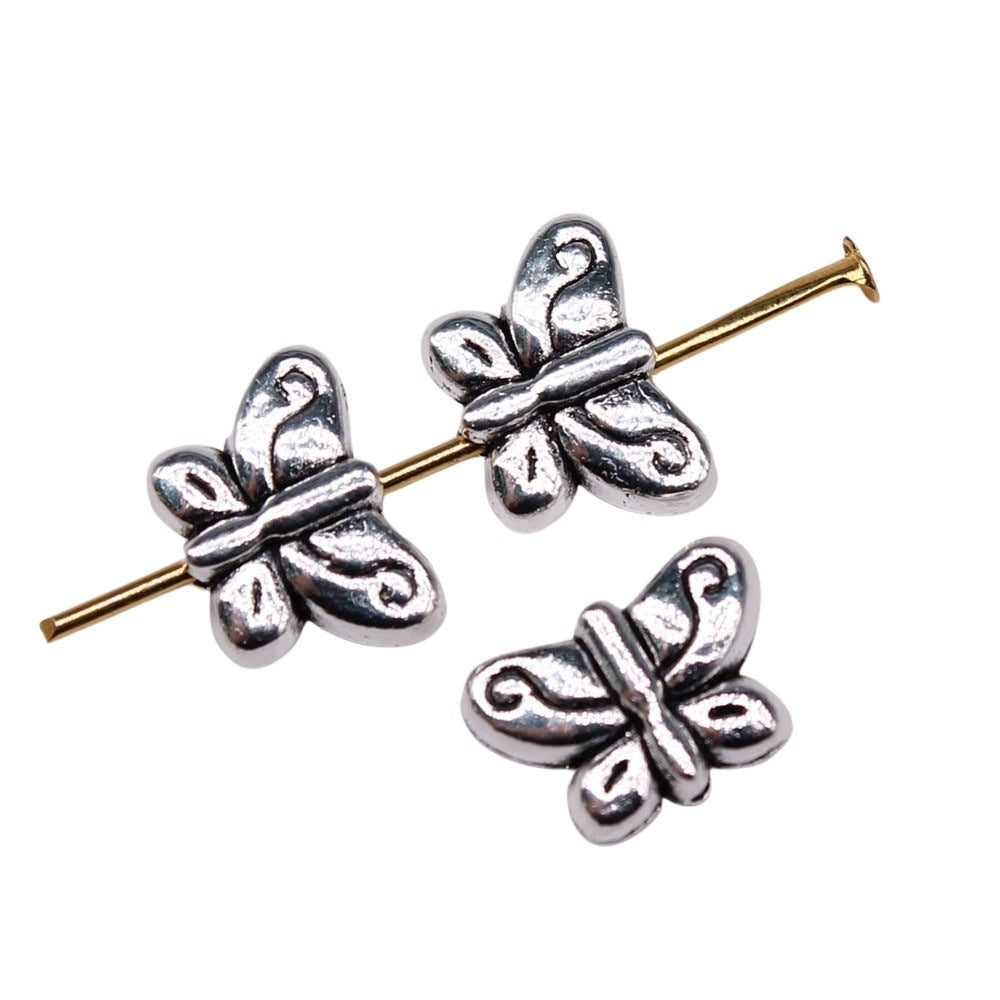 11x8mm 0.94g Zinc Alloy Butterfly Loose Metal Beads for DIY Bracelet Necklace Jewelry Making