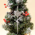 Silver Snowflake Christmas Pendant Icicle Drop Ornament view 2