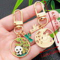 Bamboo Panda Enamel Clasp Keychains in 8 Playful Poses view 6