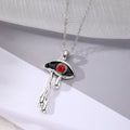Silver Tone Melting Evil Eye Pendant Necklaces in Four Colors view 3