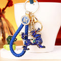 Mixed Jeweled Qilin and Lion Head Keychains in Eleven Pictured Options view 3