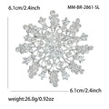 Crystal Starburst Flower Brooch Filigree Rhinestone Pin view 7