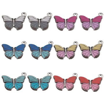 Colorful Butterfly Metal Charms with 6 Listed Options