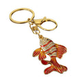 Rhinestone Goldfish Enamel Keychains in Gold and Silver Tone Styles view 5