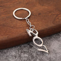 206 And 207 Number Pendant Metal Keychains In Silver And Gold Tone view 3