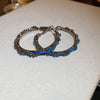 Blue Crystal Hoops