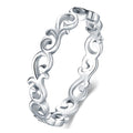 Silver Openwork Scroll Vine Band Ring Hollow Design view 5