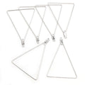 Silver Tone Geometric Wire Earring Drops in Assorted Shapes view 4