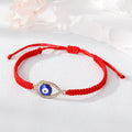 Gold Tone Crystal Evil Eye Adjustable Red Cord Bracelets in Eight Designs view 8