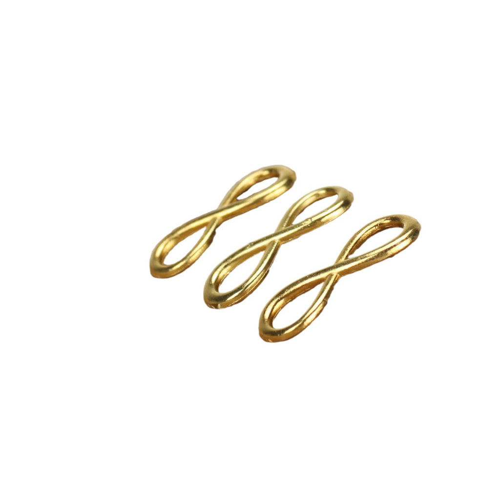 Curved Number 8 Alloy Charm Pendant 24x9mm