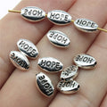 10x6mm 0.6g Multicolor Zinc Alloy HOPE Letter Loose Metal Beads for Bracelet DIY Jewelry Making
