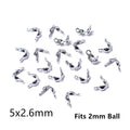 Stainless Steel Bead Chain Clamshell Tips in Three Sizes view 6