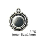 Round Cabochon Settings with Loop in Two Antique Finishes view 5