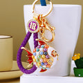 Mixed Pearl Round Fish and Jeweled Pufferfish Keychains in Five Styles view 4