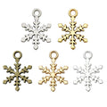 Gold-Tone Snowflake and Bell Metal Charms with 100 Listed Options view 9