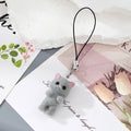 Flocked Mini Animal Phone Strap Charms 34 Color Styles view 6