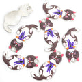 Printed Sitting Cat Charms in Gold and Silver Tones, 15 Designs view 7