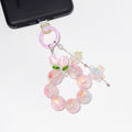 Tulip Bead Charm Keychain Phone Strap Four Pastel Colors view 3