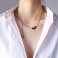 Heart Pendant Curb Necklace Korean Script Tag Tassel view 7