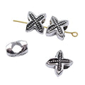 Crossed Rope Large Hole Bead in Antique Silver Finish view 3
