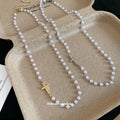 Beaded Cross Pendant Necklace in Gold or Silver Tone view 4