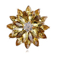 Aqua Blue Snowflake Sculpted Crystal Four Designs Metal Brooch Pin view 8