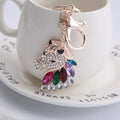 Crystal Horse Head Keychain Two Styles Multicolor Mane Charm view 4